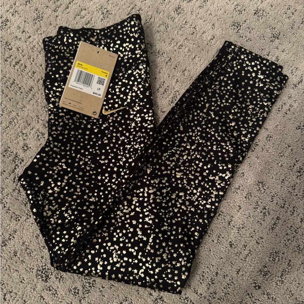 Nike Black and Gold Women's Jeggings